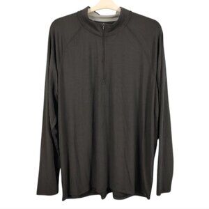 Free Fly Gray Performance Bamboo Quarter Zip Pullover XXL
